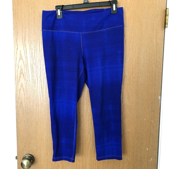 Tangerine Crop Leggings Bright Blue L - Picture 1 of 4